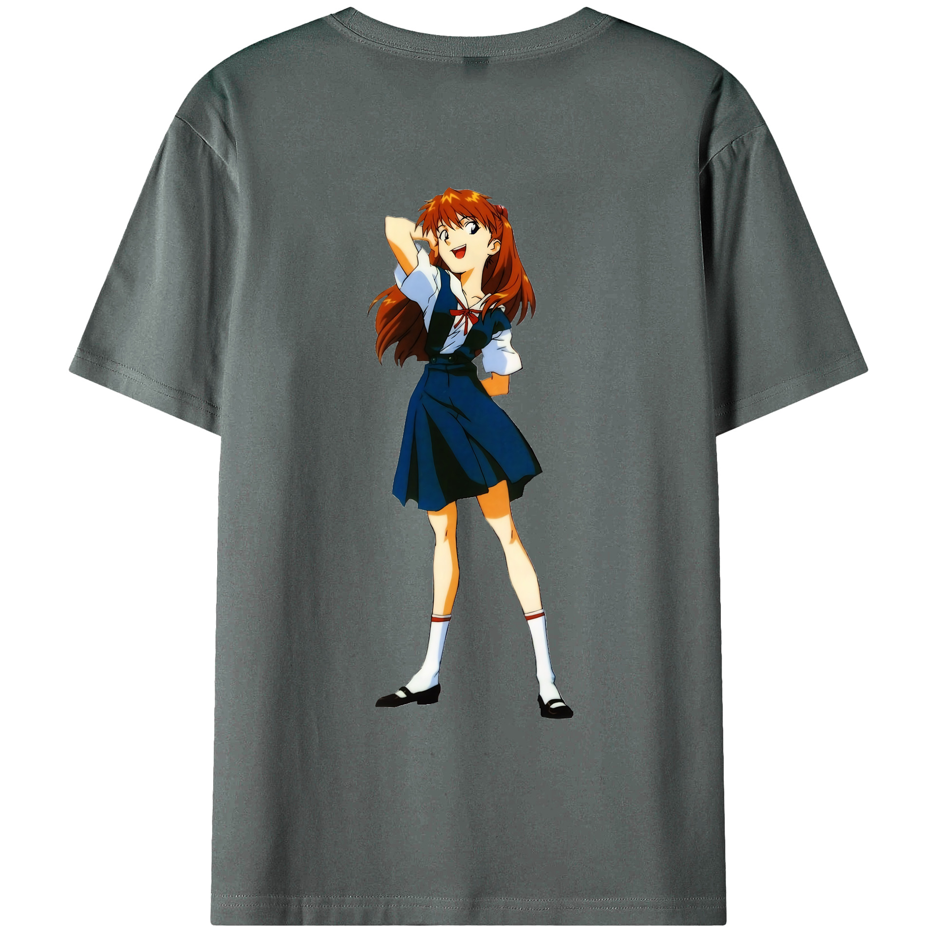 （画像用） EVA 新世紀エヴァンゲリオン 綿100％ メンズ半袖Tシャツ（バックプリント） 通気性